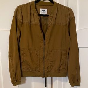 Old Navy Cotton Army Green Bomber Jacket Size - S